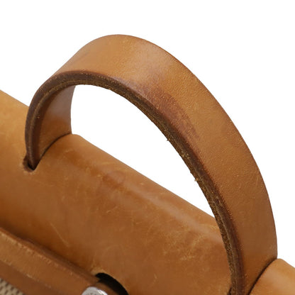 Hermes Herbag PM Handbag 2-Way Backpack Toile GM Leather Beige Light Brown — view 4