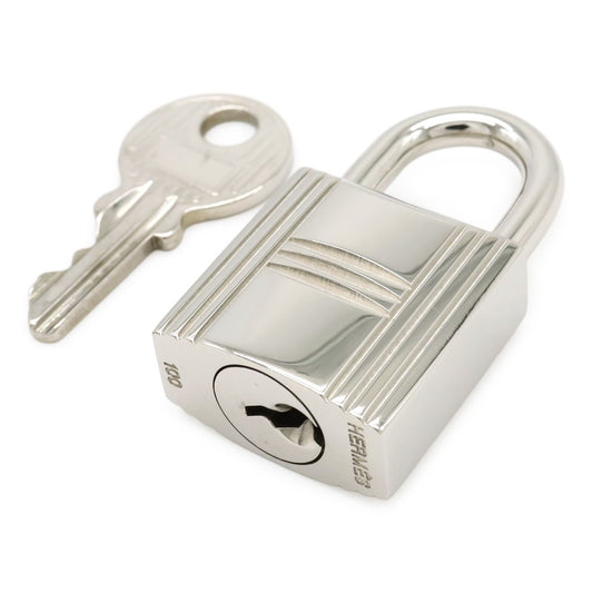 Hermes Cadena Padlock Key with Key Metal Silver