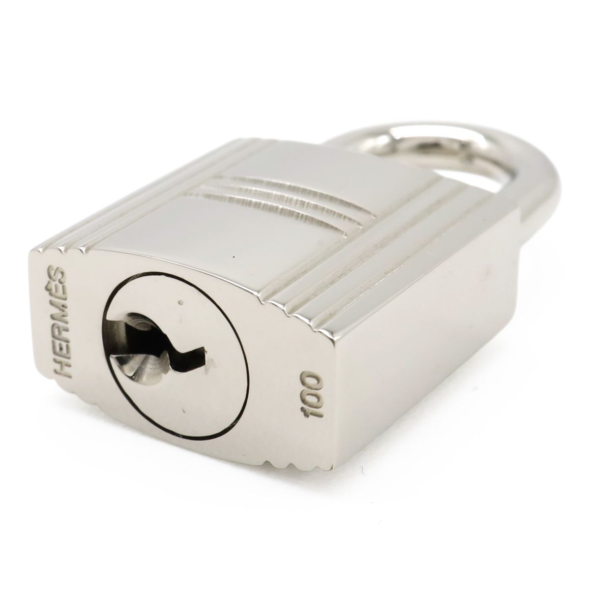 Hermes Cadena Padlock Key with Key Metal Silver — view 4