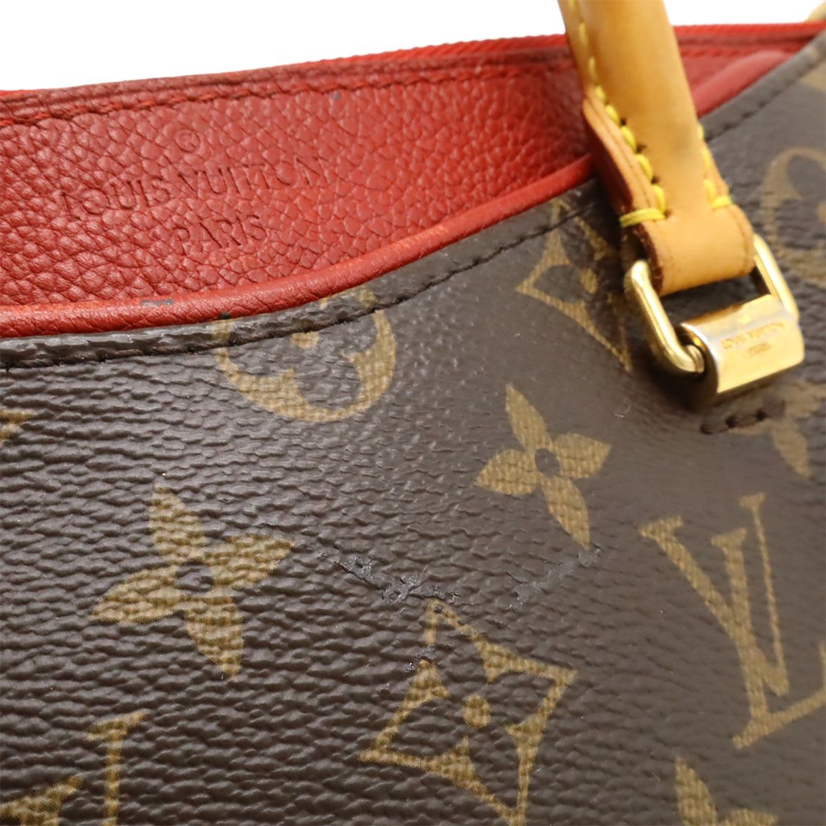 Louis Vuitton Monogram Pallas BB 2-Way Shoulder Bag Crossbody Leather Cerise Red — view 9