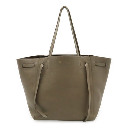 Celine Cabas Phantom Small Belt Tote Shoulder Bag Leather Taupe Gray Ju