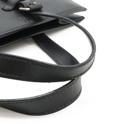 Gucci GG Embossed Tote Vertical Leather Black Silver — view 4