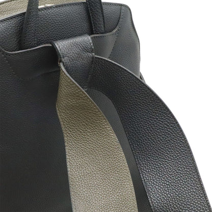 Hermes City 27 Backpack Taurillon Clemence Leather Black Vert Grease Silver — view 4