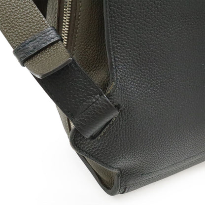 Hermes City 27 Backpack Taurillon Clemence Leather Black Vert Grease Silver — view 6