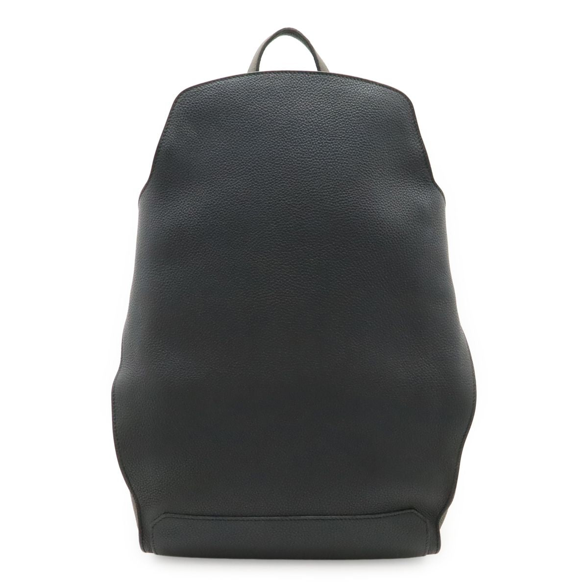 Hermes City 27 Backpack Taurillon Clemence Leather Black Vert Grease Silver