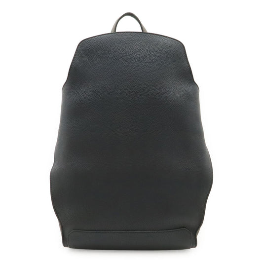Hermes City 27 Backpack Taurillon Clemence Leather Black Vert Grease Silver