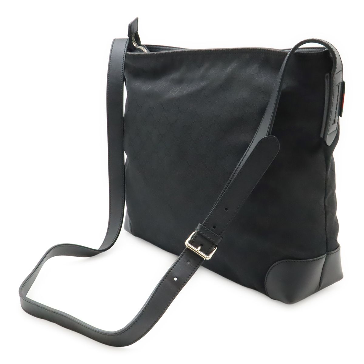 Gucci GG Canvas Sherry Line Shoulder Bag Crossbody Leather Black Green Red — view 2