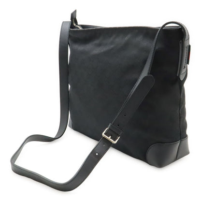 Gucci GG Canvas Sherry Line Shoulder Bag Crossbody Leather Black Green Red — view 2