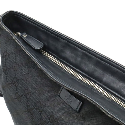Gucci GG Canvas Sherry Line Shoulder Bag Crossbody Leather Black Green Red — view 6