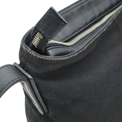 Gucci GG Canvas Sherry Line Shoulder Bag Crossbody Leather Black Green Red — view 8