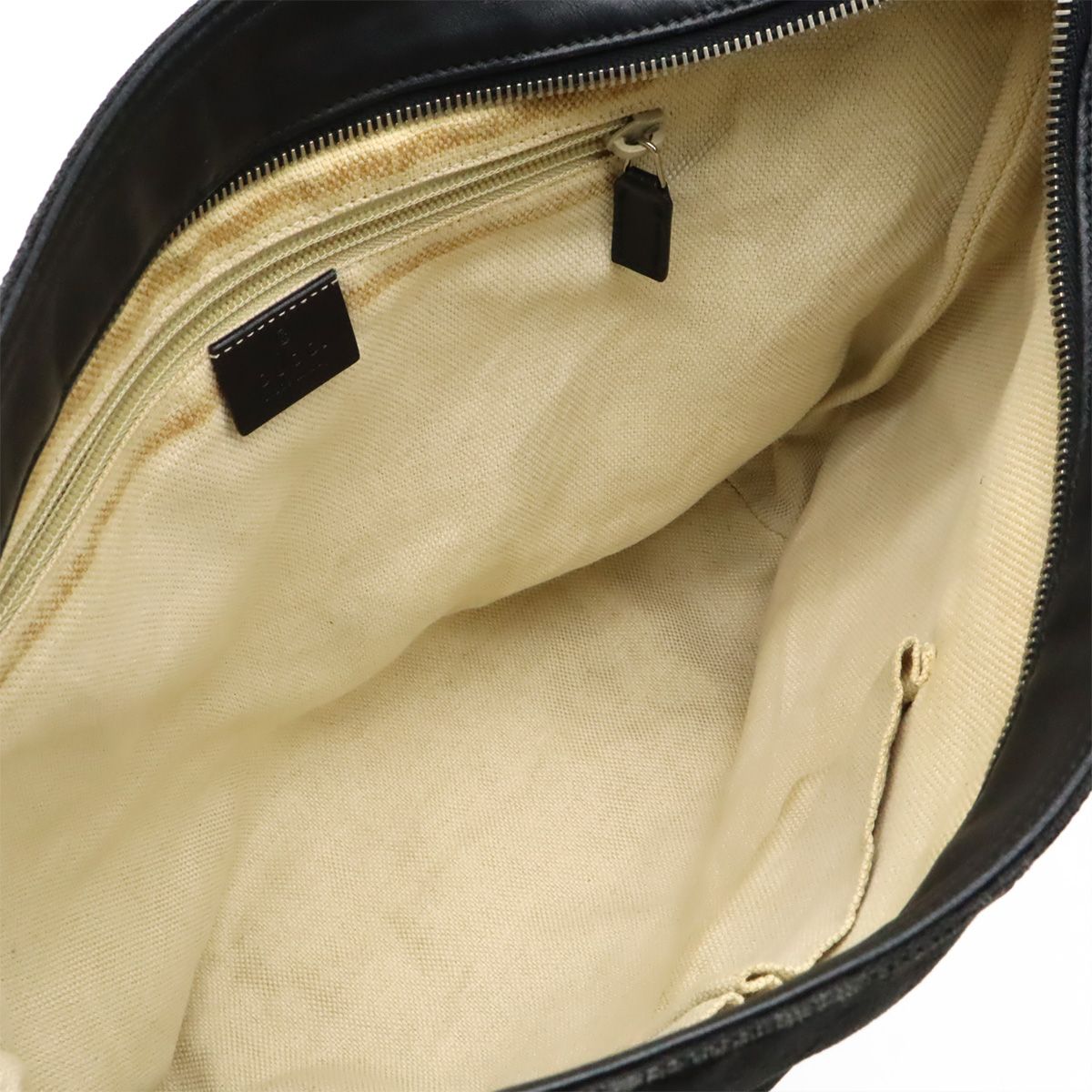 Gucci GG Canvas Sherry Line Shoulder Bag Crossbody Leather Black Green Red — view 7