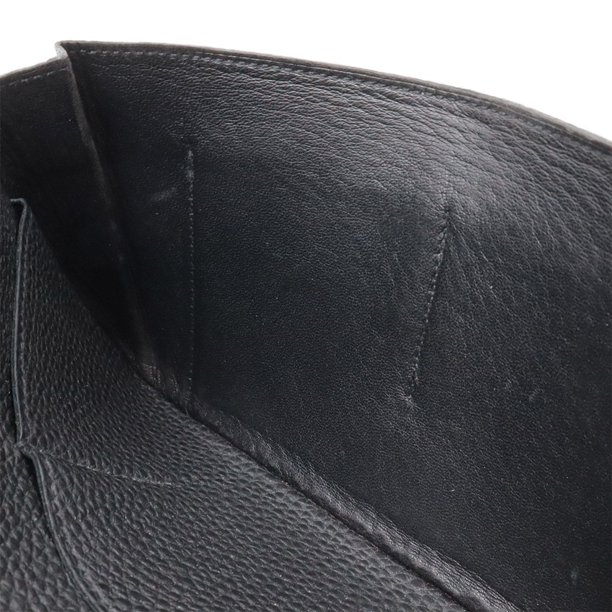Hermes Dogon Duo GM Bifold Wallet Togo Leather Black Silver with Coin Case — view 7