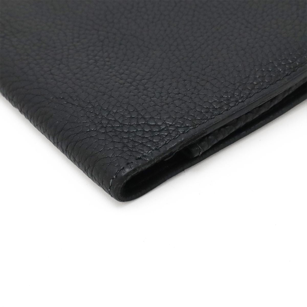 Hermes Dogon Duo GM Bifold Wallet Togo Leather Black Silver with Coin Case — view 3