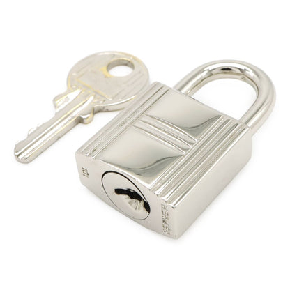 Hermes Cadena Padlock Key with Key Metal Silver