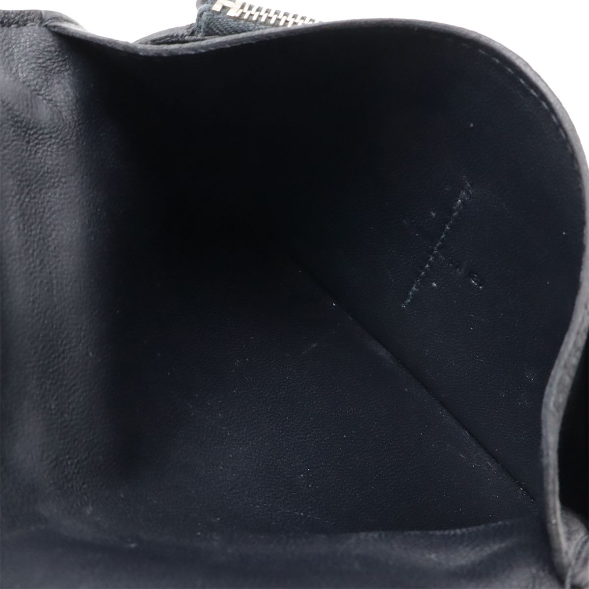 Hermes Dogon Compact Coin Purse Card Case Taurillon Clemence Black Navy Silver — view 6