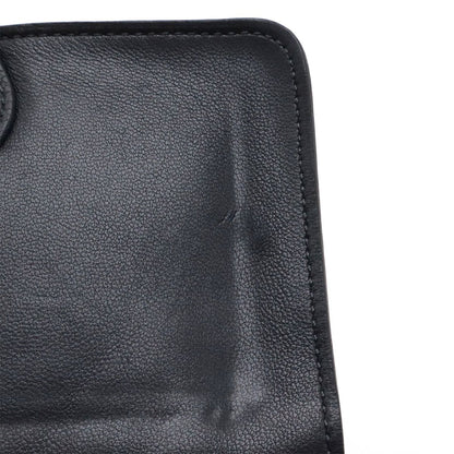 Hermes Dogon Compact Coin Purse Card Case Taurillon Clemence Black Navy Silver — view 9