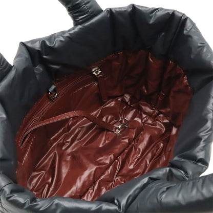 Chanel Coco Cocoon Small Tote Quilted Nylon Leather Black Silver — view 5