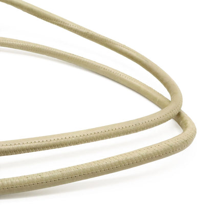 Chanel Camellia Logo Tote Shoulder Bag Leather Beige White Gold — view 4