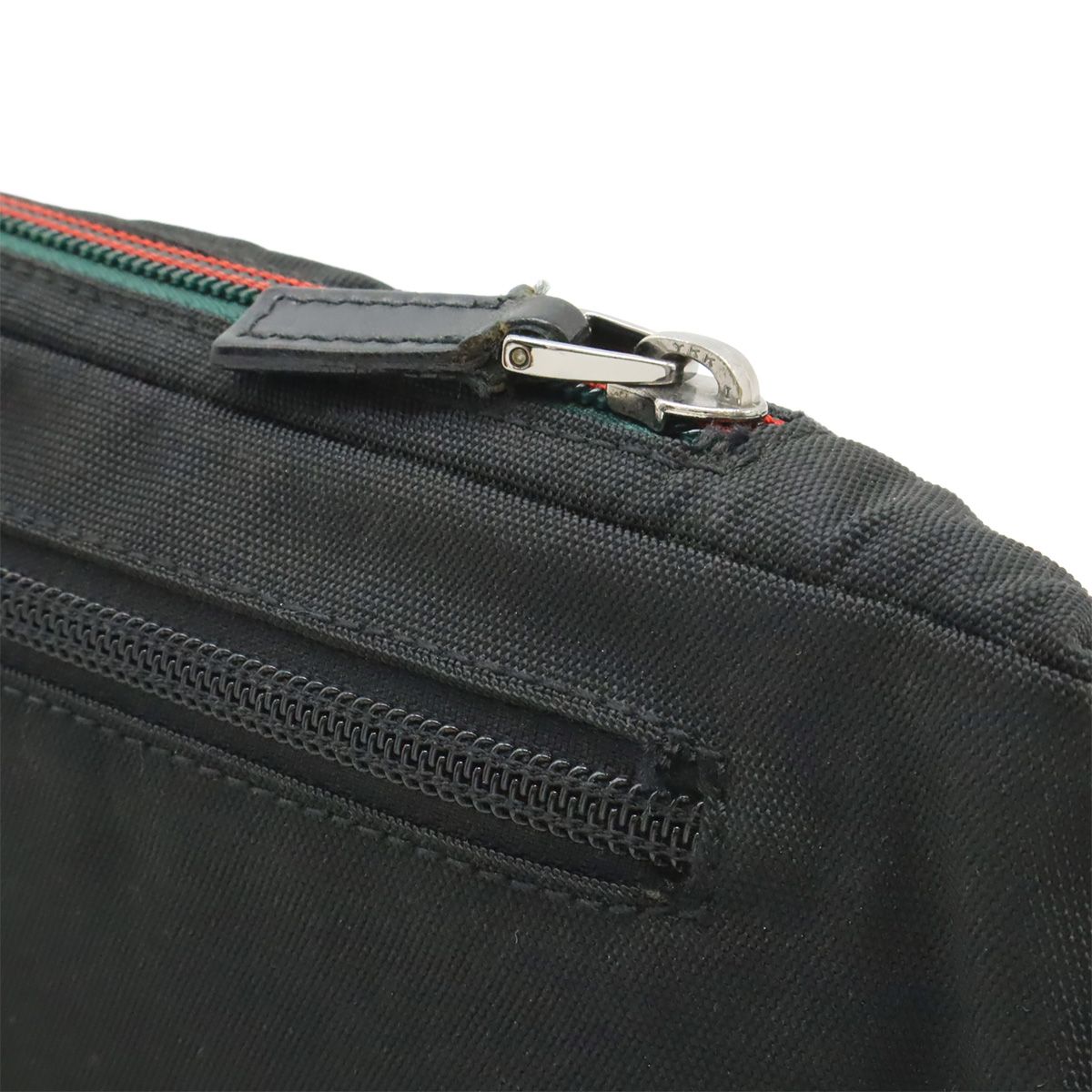 Gucci Sherry Line Belt Bag Waist Pouch Hip Nylon Canvas Black Silver — view 8