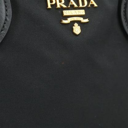 Prada Tote Nylon Leather Nero Black Gold — view 9