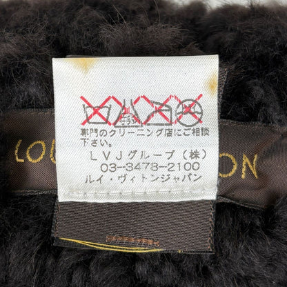 Louis Vuitton Flight Cap Sheepskin Hat Shearling Dark Brown — view 5
