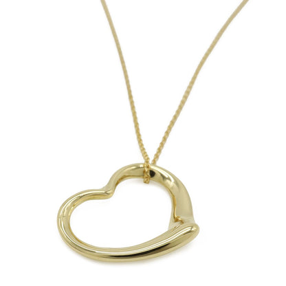 Tiffany & Co Elsa Peretti Open Heart Necklace Pendant 18k Yellow Gold — view 3