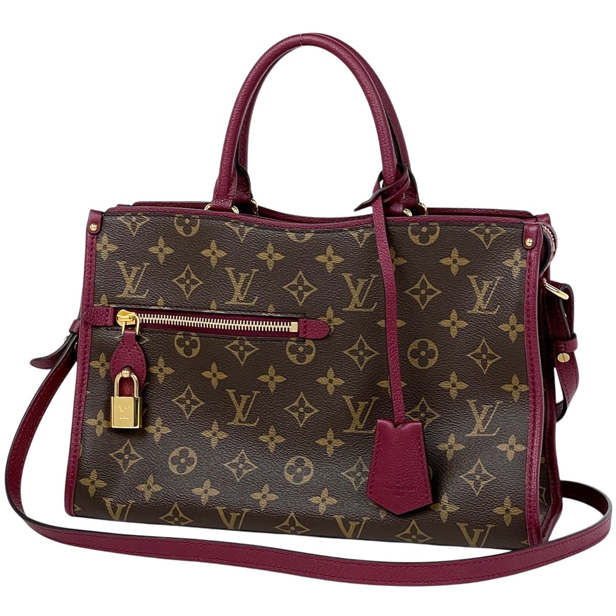 Louis Vuitton Popincourt PM 2-Way Handbag Monogram Brown Raisin