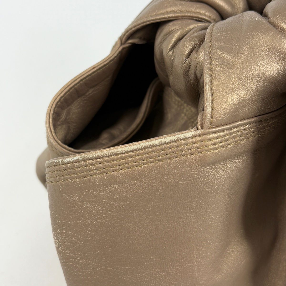 Loewe Nappa Aire Anagram Handbag Leather Gold — view 4