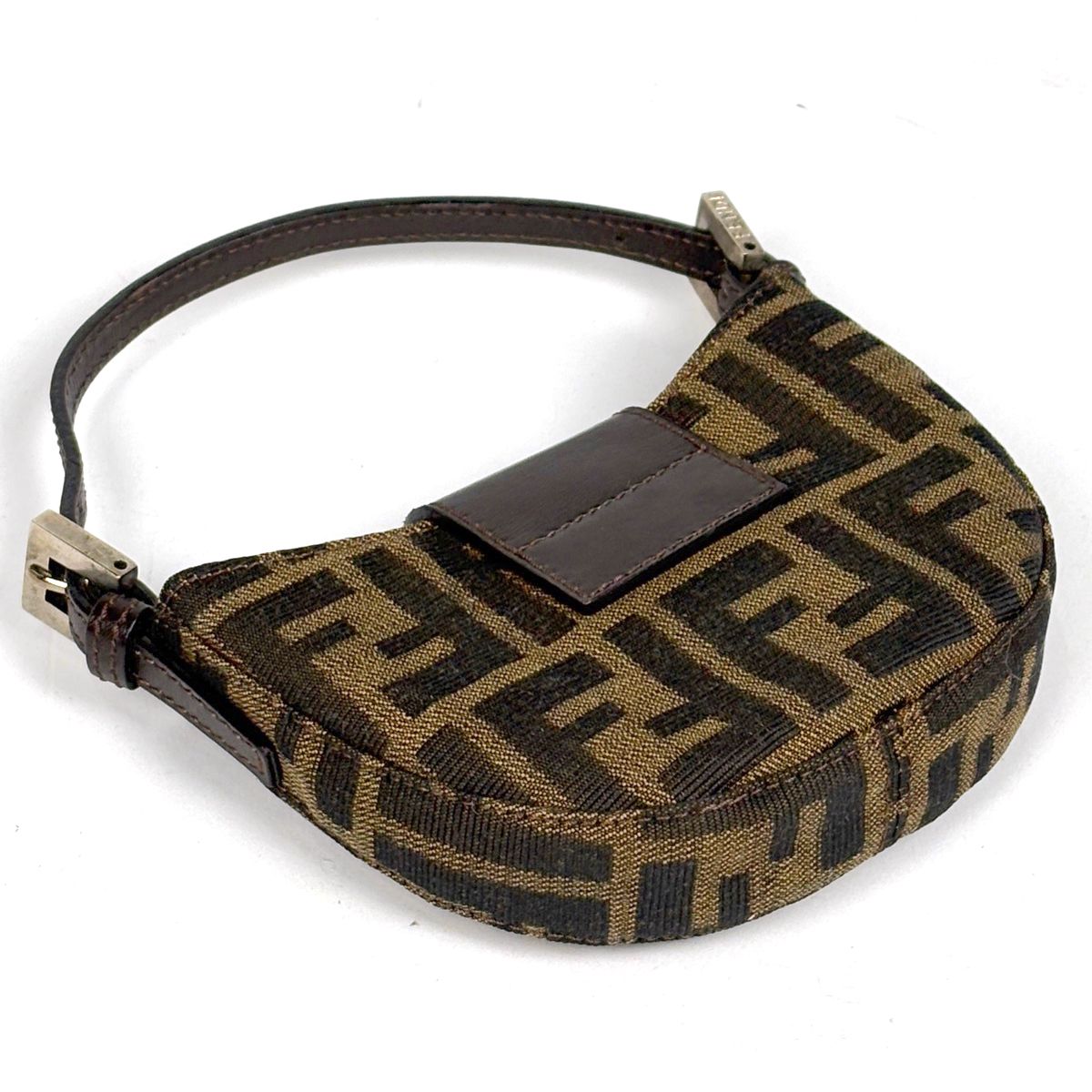 Fendi Zucca Pattern Mini Pouch Canvas Brown — view 2