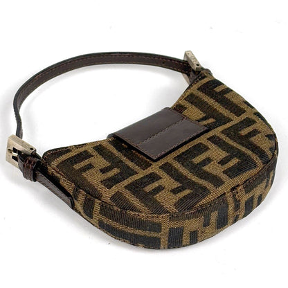Fendi Zucca Pattern Mini Pouch Canvas Brown — view 2