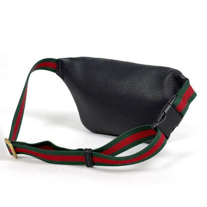 Gucci Logo Waist Bag Leather Black — view 2