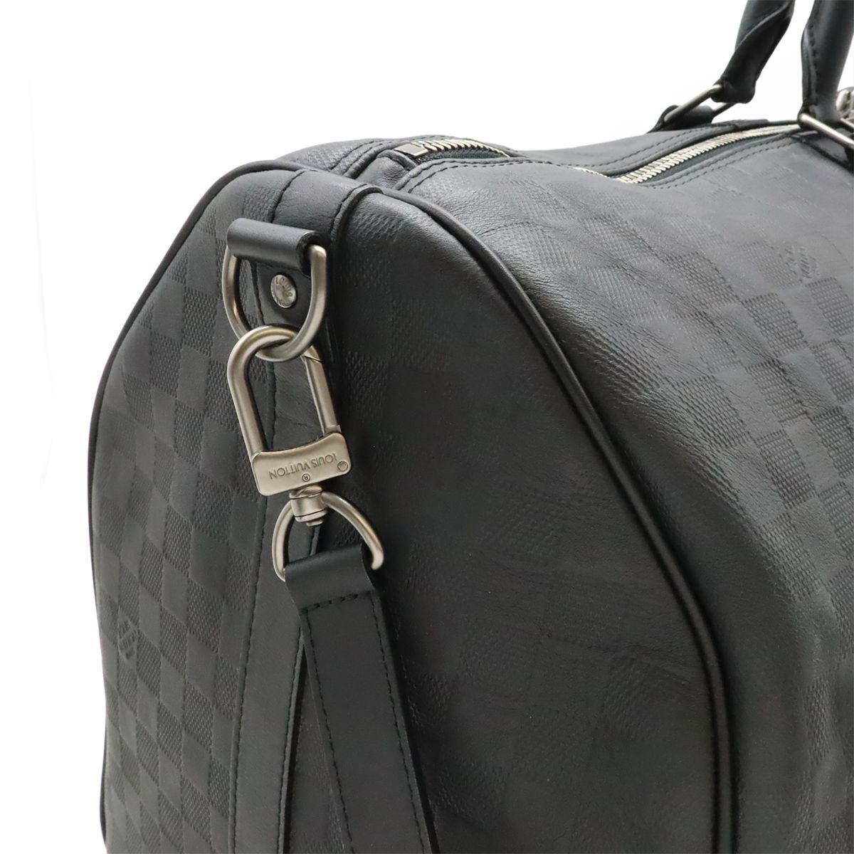 Louis Vuitton Damier Infini Keepall Bandouliere 55 Boston Bag 2-Way Onyx Black — view 7