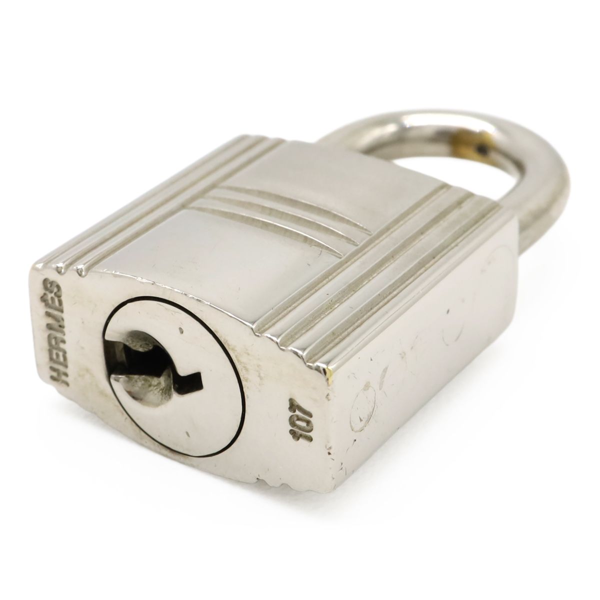 Hermes Cadena Padlock Key with Key Metal Silver — view 4
