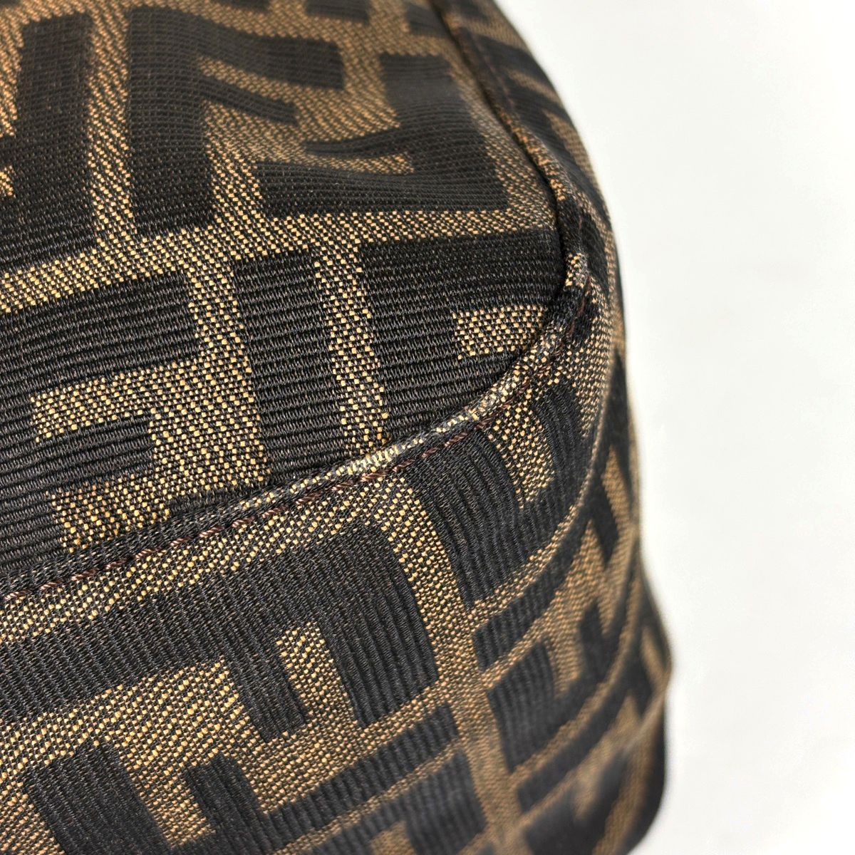 Fendi Zucca Pattern Shoulder Bag Mamma Bucket Canvas Brown — view 3