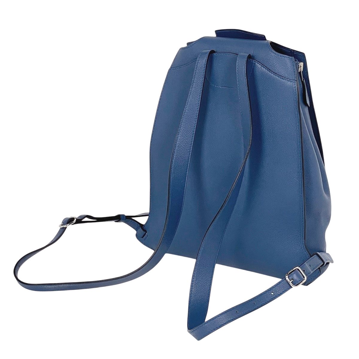 Hermes Sac a Dos Gray Backpack Leather Blue Agat — view 6