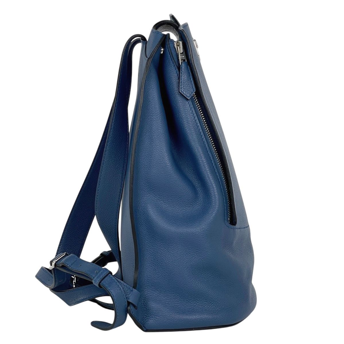 Hermes Sac a Dos Gray Backpack Leather Blue Agat — view 4
