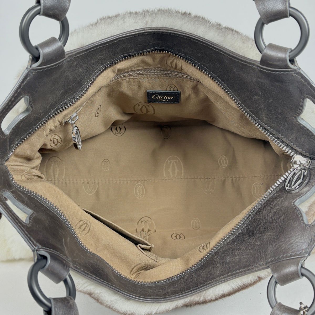 Cartier Multi Erro de Handbag Gray — view 9