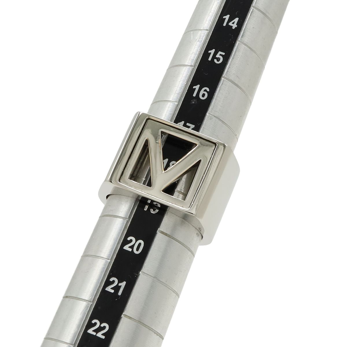 Louis Vuitton Chevalier Square Ring M Silver — view 6