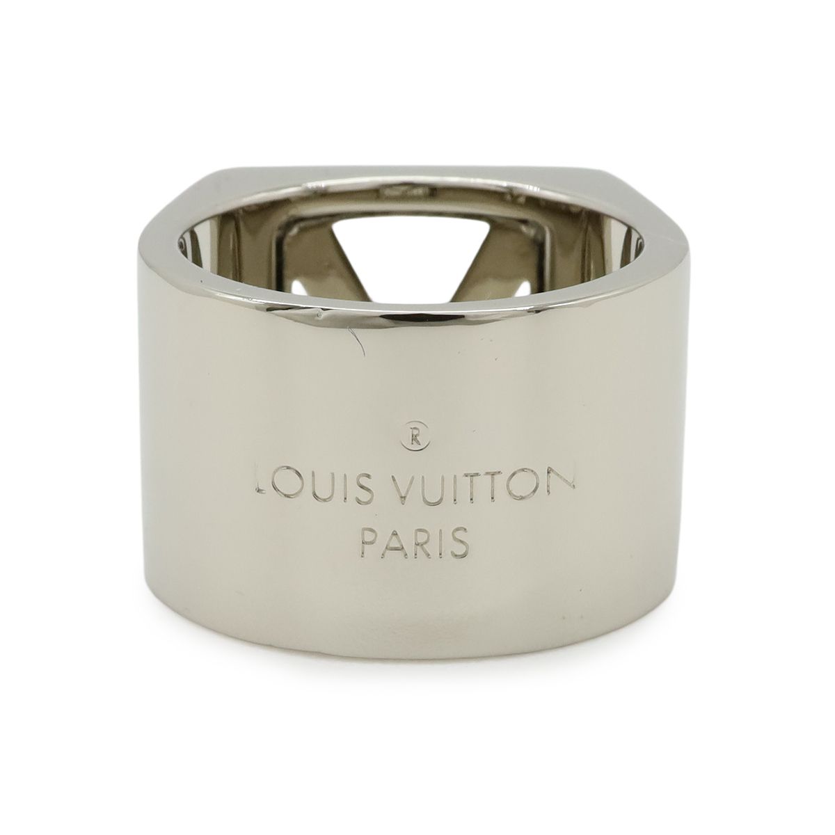 Louis Vuitton Chevalier Square Ring M Silver — view 4