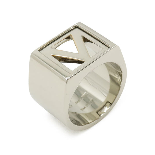 Louis Vuitton Chevalier Square Ring M Silver
