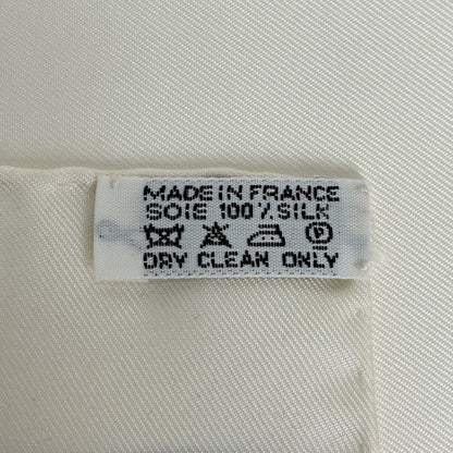 Hermes Carre 90 Chemins de Garrigue Scarf Silk White Multicolor — view 2