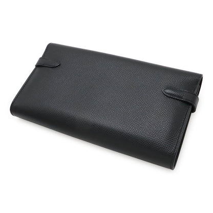 Hermes Kelly Wallet Long Bifold Veau Epsom Black Gold — view 2