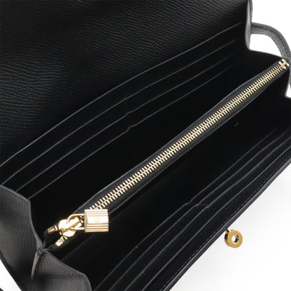 Hermes Kelly Wallet Long Bifold Veau Epsom Black Gold — view 5