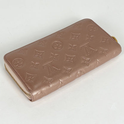 Louis Vuitton Zippy Wallet Zip Around Monogram Embossed Leather Rose Gold — view 2