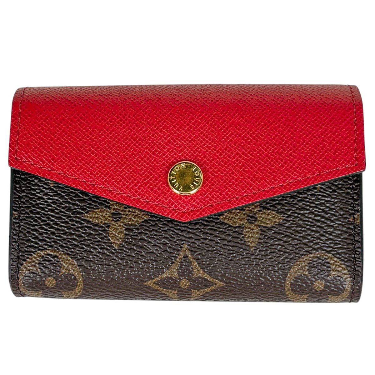 Louis Vuitton Multicult Sarah Card Case Monogram Brown Coquelicot