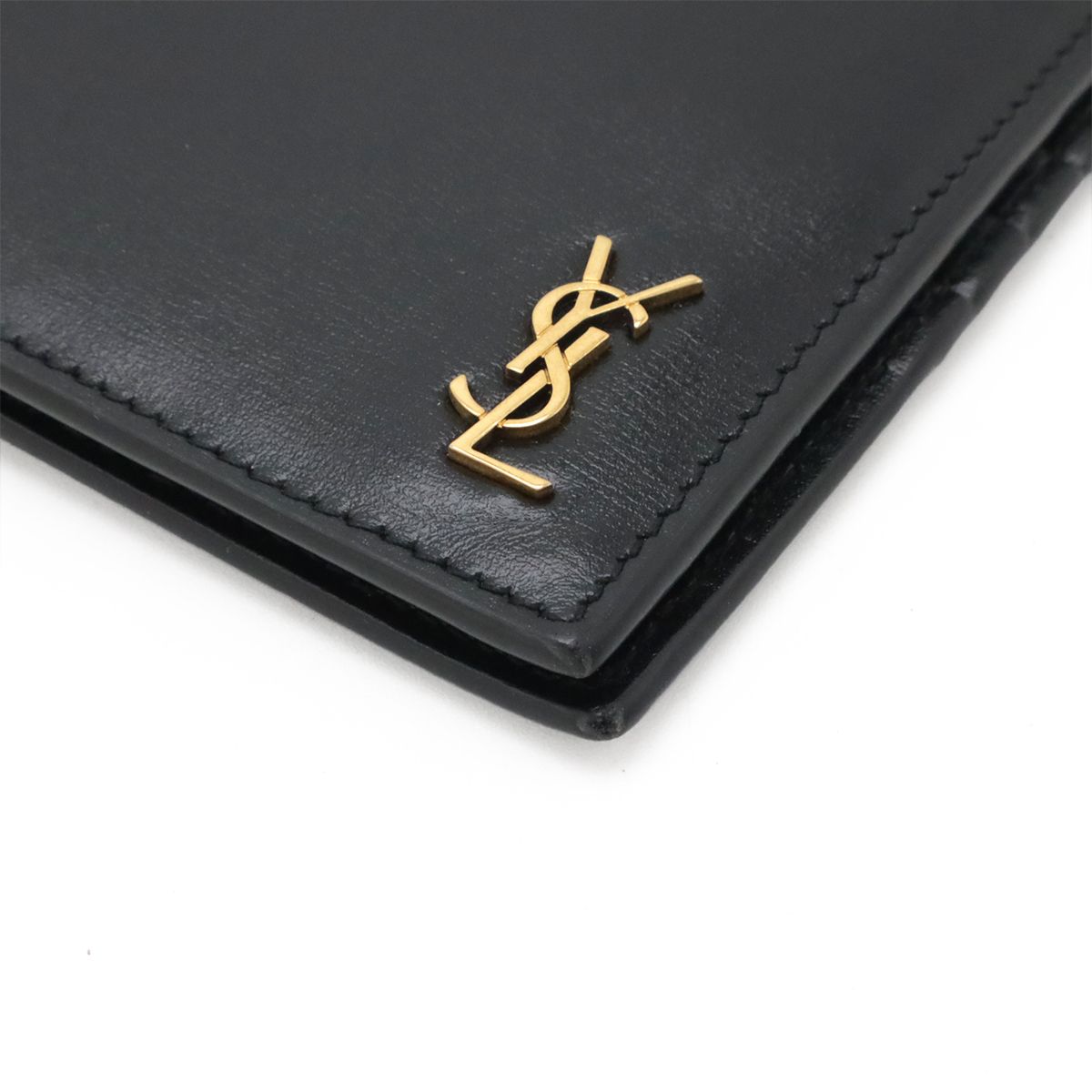 Saint Laurent Paris YSL Yves Tiny Cassandra Logo Bifold Billfold Wallet Leather — view 3