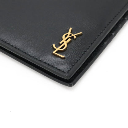 Saint Laurent Paris YSL Yves Tiny Cassandra Logo Bifold Billfold Wallet Leather — view 3