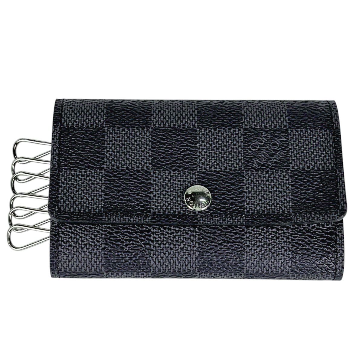 Louis Vuitton Multicles 6 Key Holder Key Case Damier Graphite Black