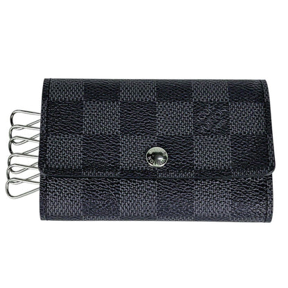 Louis Vuitton Multicles 6 Key Holder Key Case Damier Graphite Black