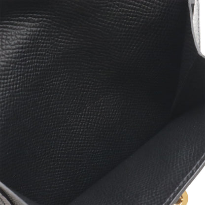 Hermes Kelly Pocket Compact Coin Purse Veau Epsom Black Gold — view 4